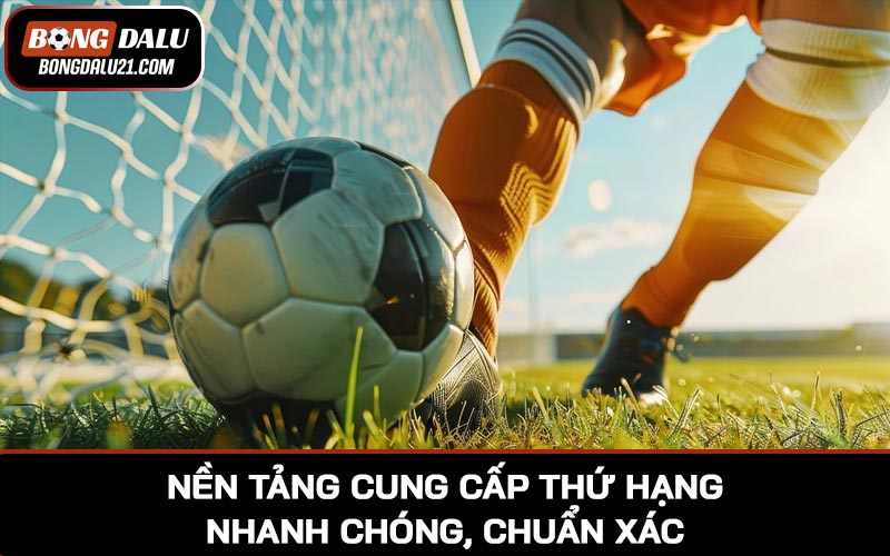 Nền tảng cung cấp thứ hạng nhanh chóng, chuẩn xác theo nguồn chính thức